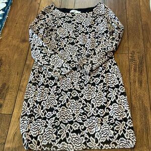 Eliza J Black and Cream Lace Dress